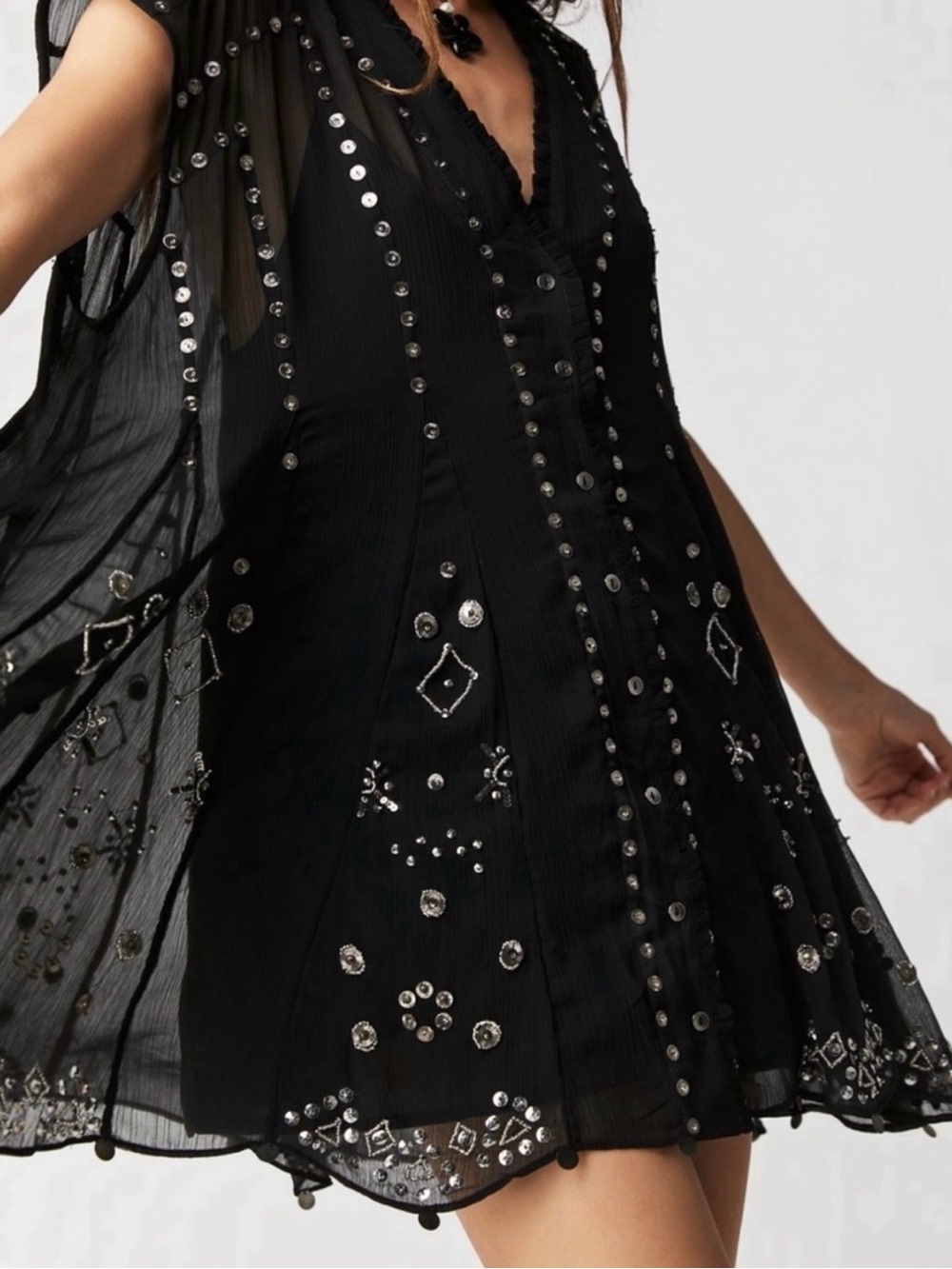 Free People Black mini dress - Picture 2 of 6